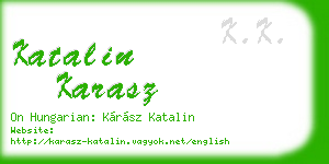katalin karasz business card
